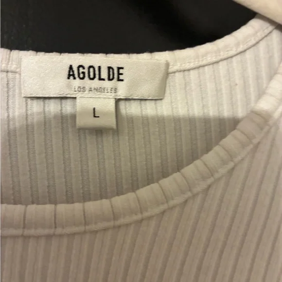 Agolde Ribbed White Top - Picture 3 of 7